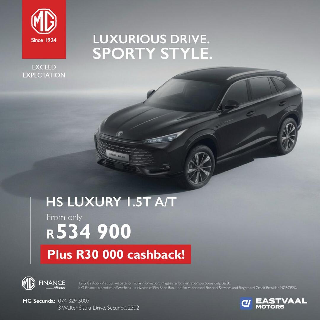 MG HS Luxury 1.5T A/T from Eastvaal Secunda MG