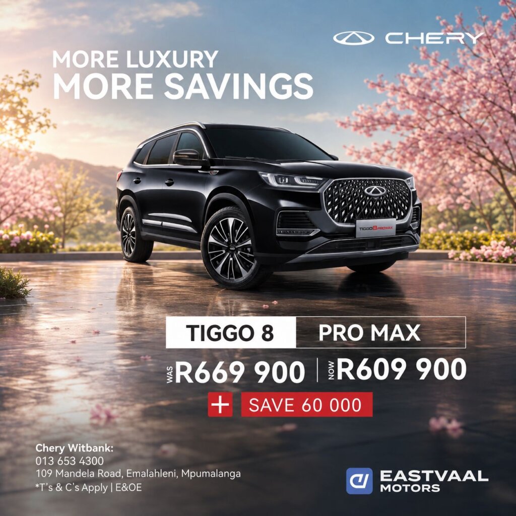 Chery Tiggo 8 Pro Max from Eastvaal Motors