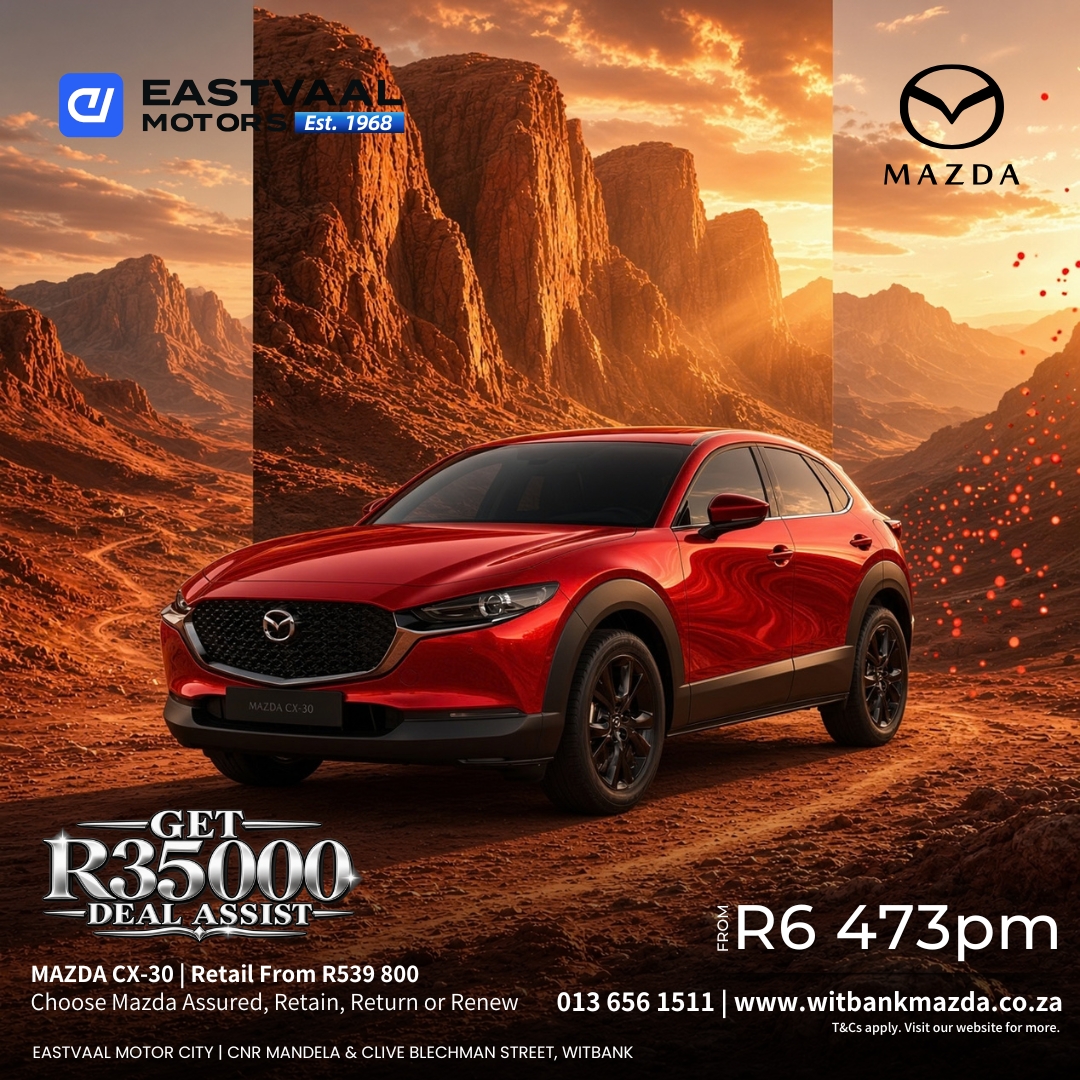 Mazda CX-30. Heat of the moment. Cool of the deal. from Eastvaal Motor City Witbank Mazda