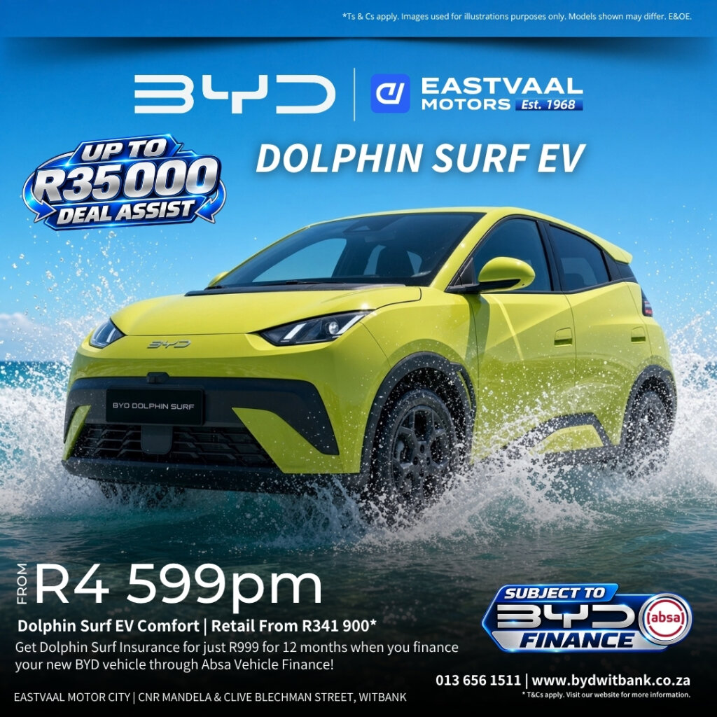 BYD Dolphin Surf EV comfort from Eastvaal Motors