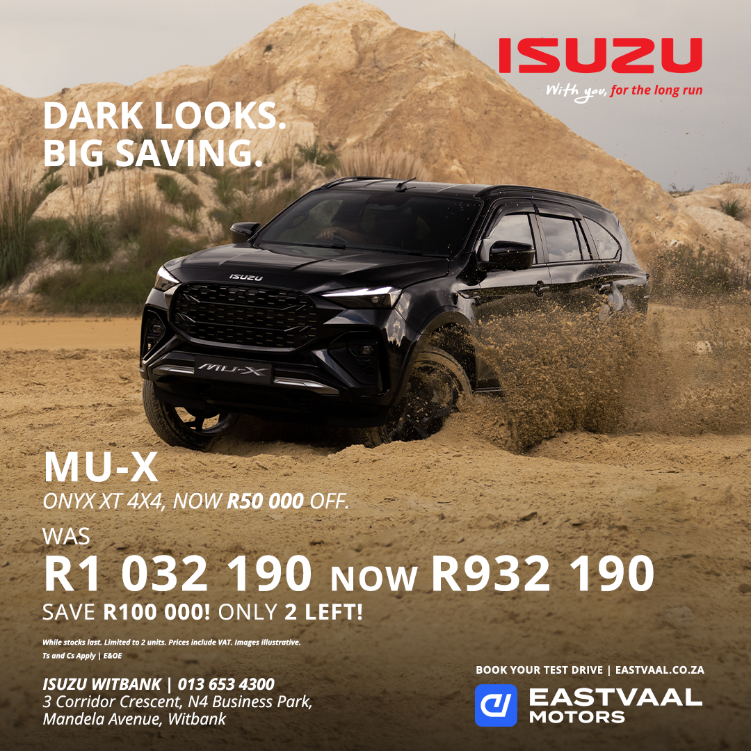 Isuzu MU-X Onyx XT 4X4 from Köhler Auto Isuzu Witbank