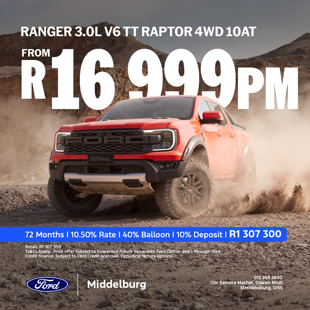 RANGER 3.0L V6 TT RAPTOR 4WD 10AT-1 from Eastvaal Middelburg Ford