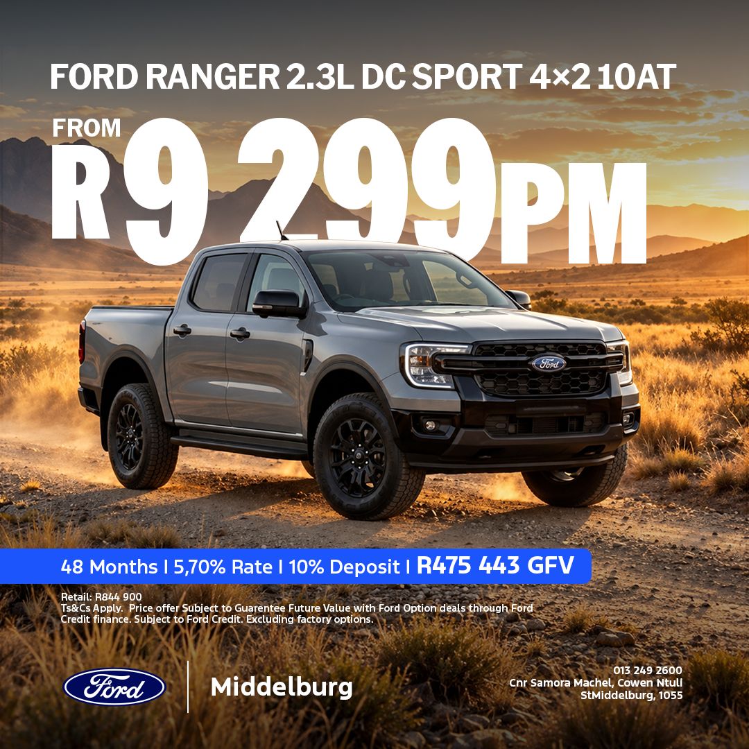 Ford ranger 2.3L DC Sport 4×2 10AT from Eastvaal Middelburg Ford