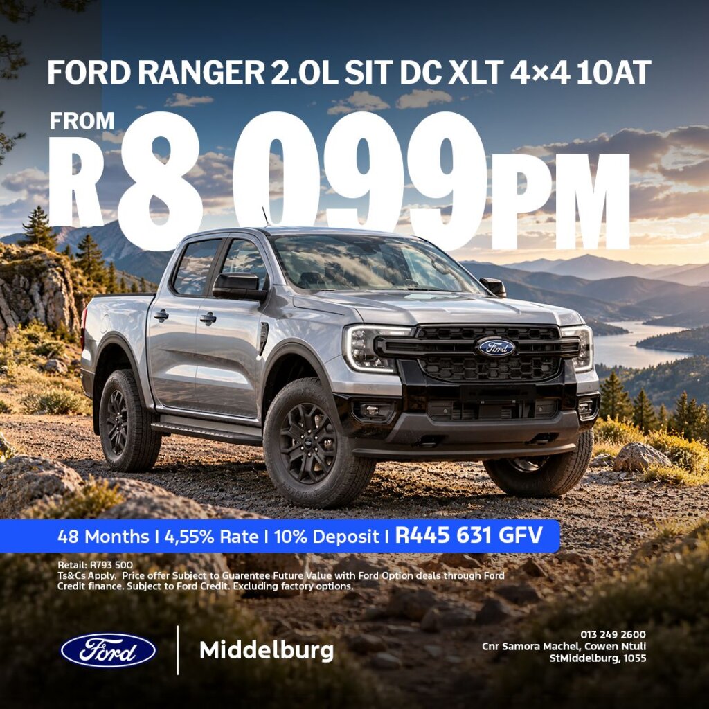 Ford ranger 2.0L SIT DC XLT 4×4 10AT from Eastvaal Motors